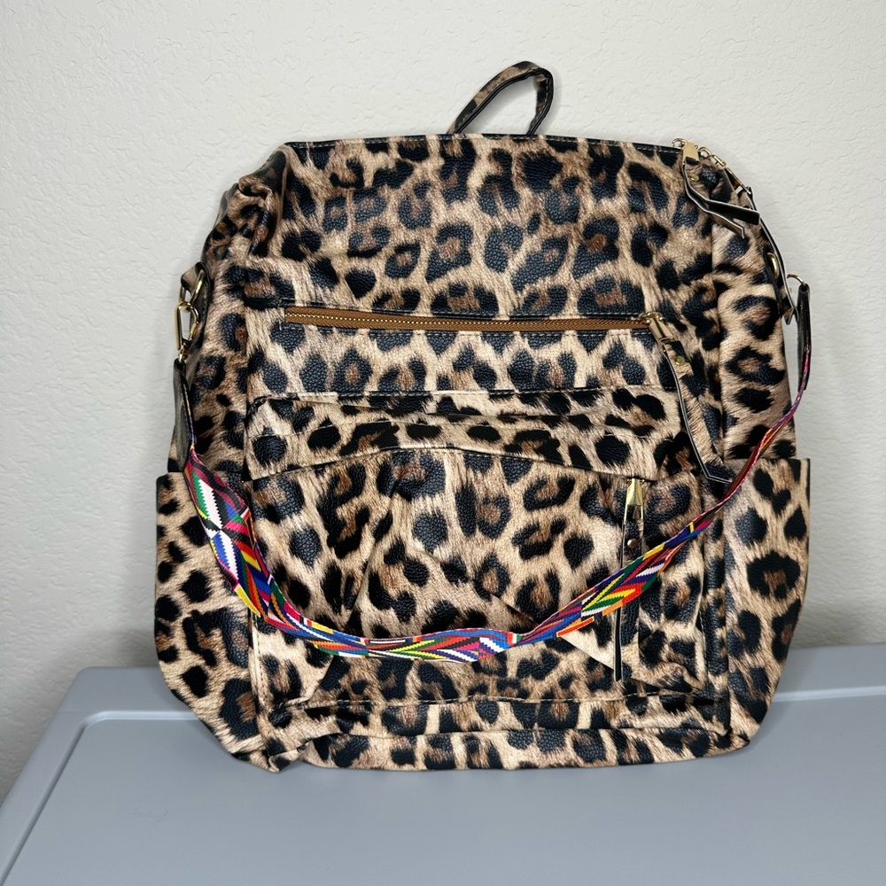 Brown Cheetah Fashionable Backpack